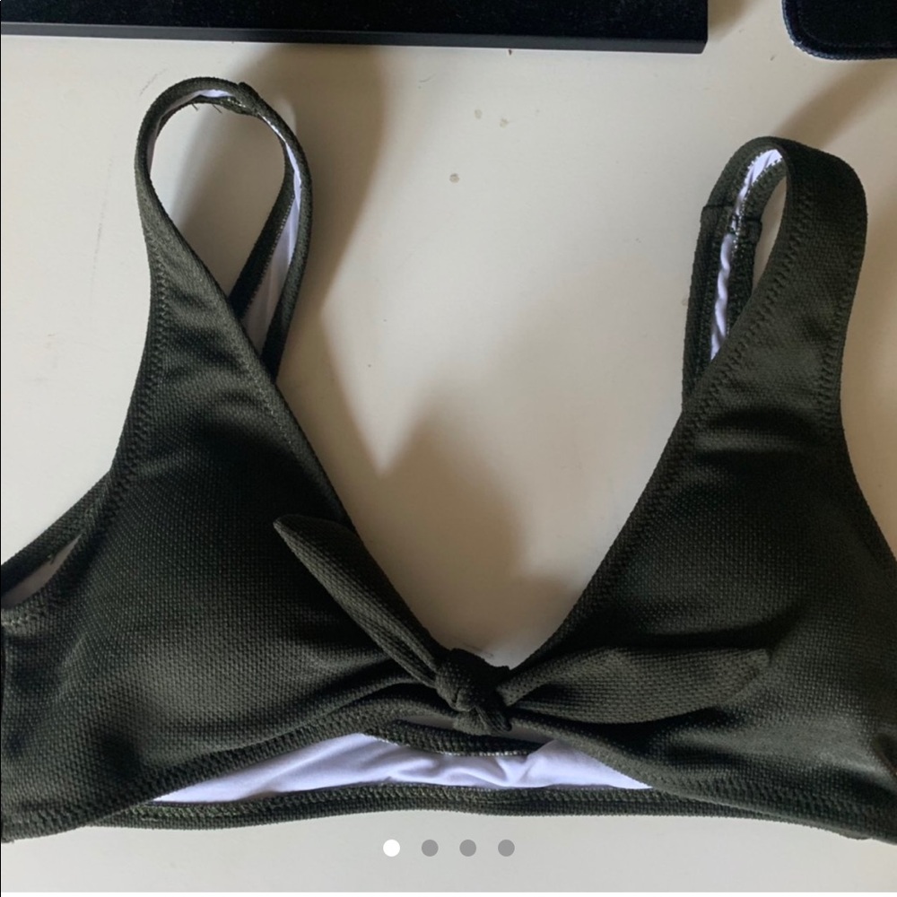 green cupshe textured bikini
